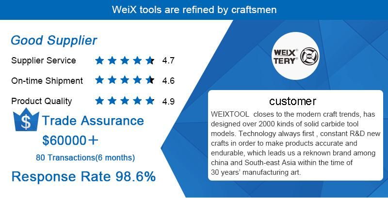 Weix Manufacture Solid Carbide Ball Nose Spiral Milling Cutter Endmill