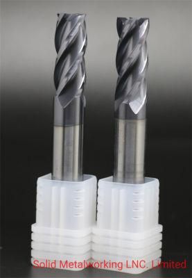 HRC55 Flat 5*D4*10*50*4T Tungsten Carbide End Milling Cutter