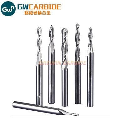 Gw Carbide - 3.175*1.0*5mm Engraving CNC Double Two Flute Spiral Bit Router Bits/ Milling Cutters