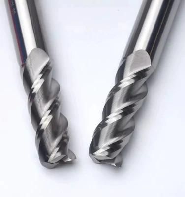 Obt HRC45 HRC 50 HRC55 HRC58 Solid Carbide 3 Flutes End Mills for Aluminum Machining