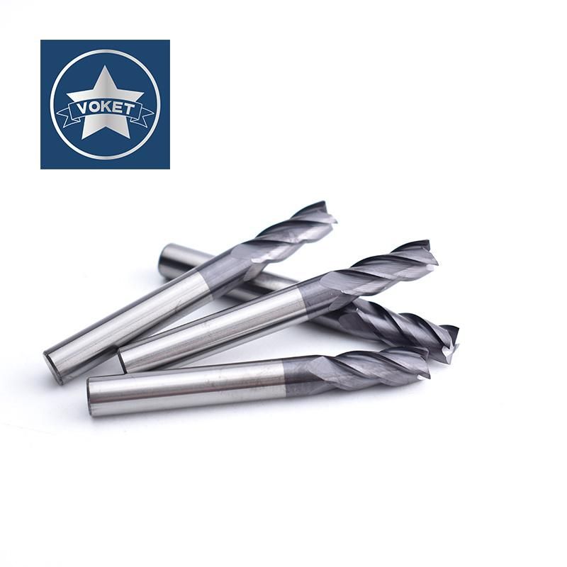 60° Solid Tungsten Carbide End Mill 4 Flutes Square Mills Milling Cutter 1mm 1.5mm 2mm 2.5mm 3mm 4mm 5mm 6mm 8mm 10mm HRC60 for Stainless Steel