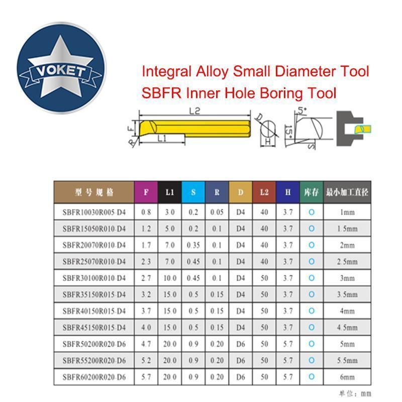 CNC Tungsten Steel Alloy Small Aperture Boring Tool Internal Hole Boring Tool Sbfr