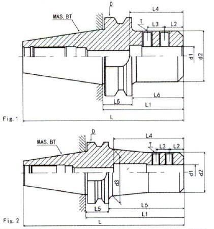 Bt/Jt/Sk/Dat/Nt/St/Cat Tool Holder, Bt40-Sln Milling Arbor