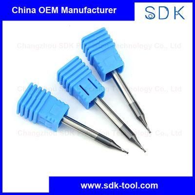 High Performance Micro Tungsten Carbide Square End Mills for Hardened Steels