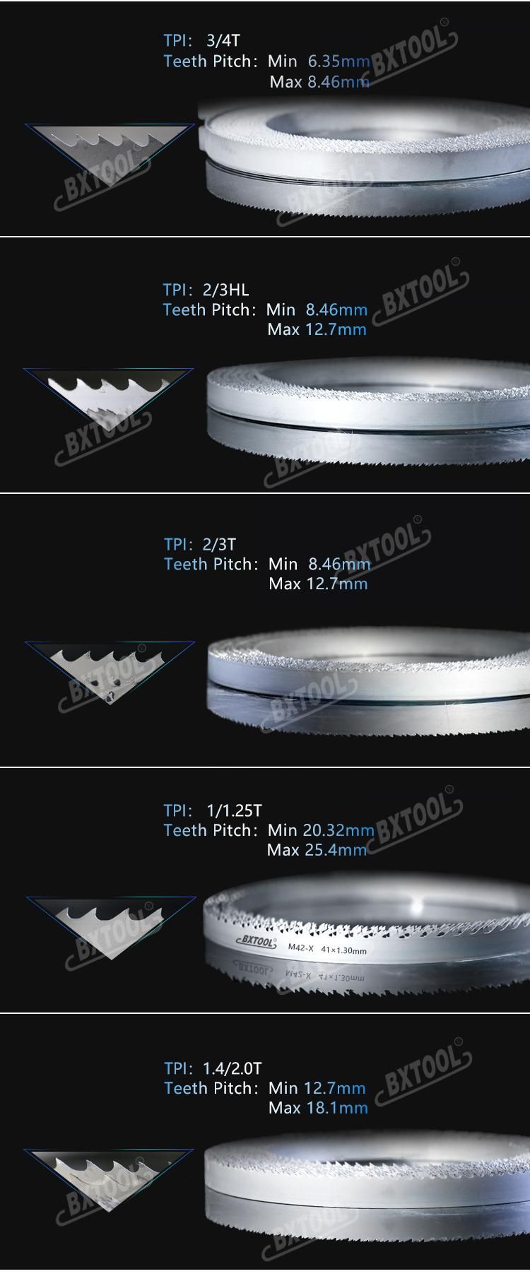 Bxtool-M42/X 41*1.30mm Inch 1 1/2*0.05 Long Blade Life at High Cutting Rates Bimetal Band Saw Blade