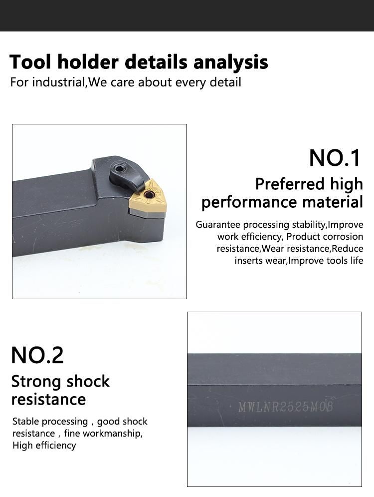 Wtenn1616h06 External Turning Toolholder for Tnmg Carbide Inserts