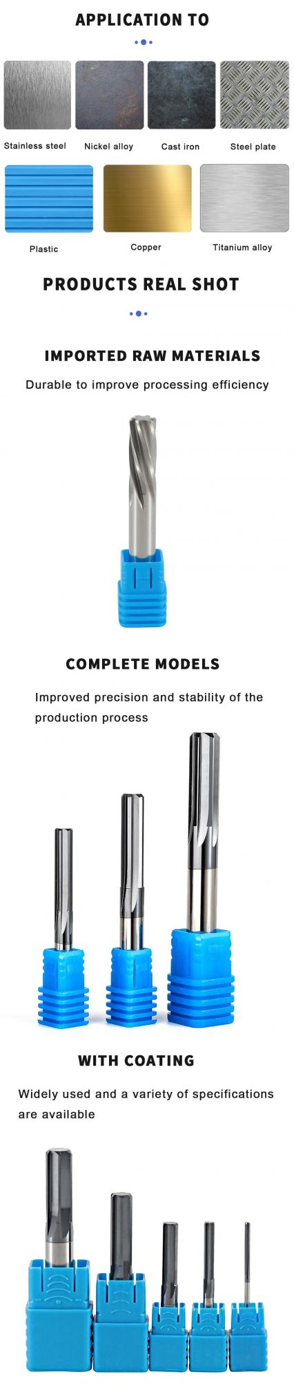 China Manufactory HRC45 Long Neck End Mill Milling Tool