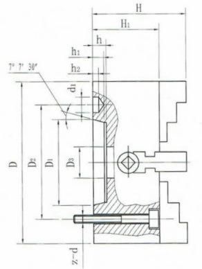 K72A Screw Mount 4 Jaw Independent Lathe Chuck for CNC