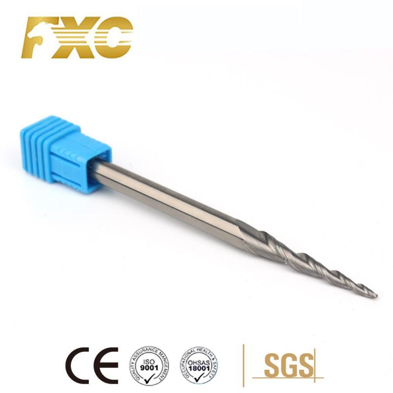 2 Flutes Taper Ball Nose Solid Carbide Milling Cutter