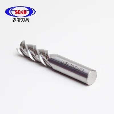 CNC Tools 3flutes Flat HRC45 Carbide Milling Cutter Carbide End Mill for Aluminium