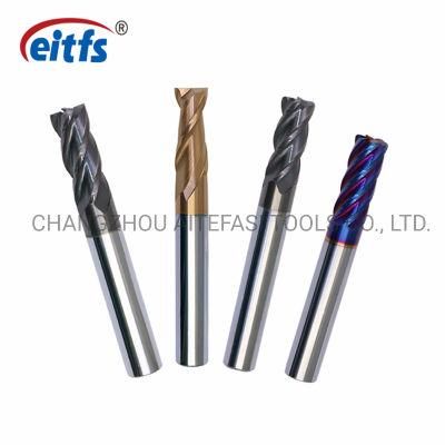 Tungsten Cobalt Alloy Ball Nose End Mills for Aluminum