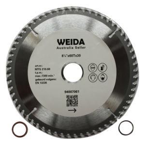 Saw Blade Cutting Disc Bore 30/35.4mm 210mm 60t Wood Circular