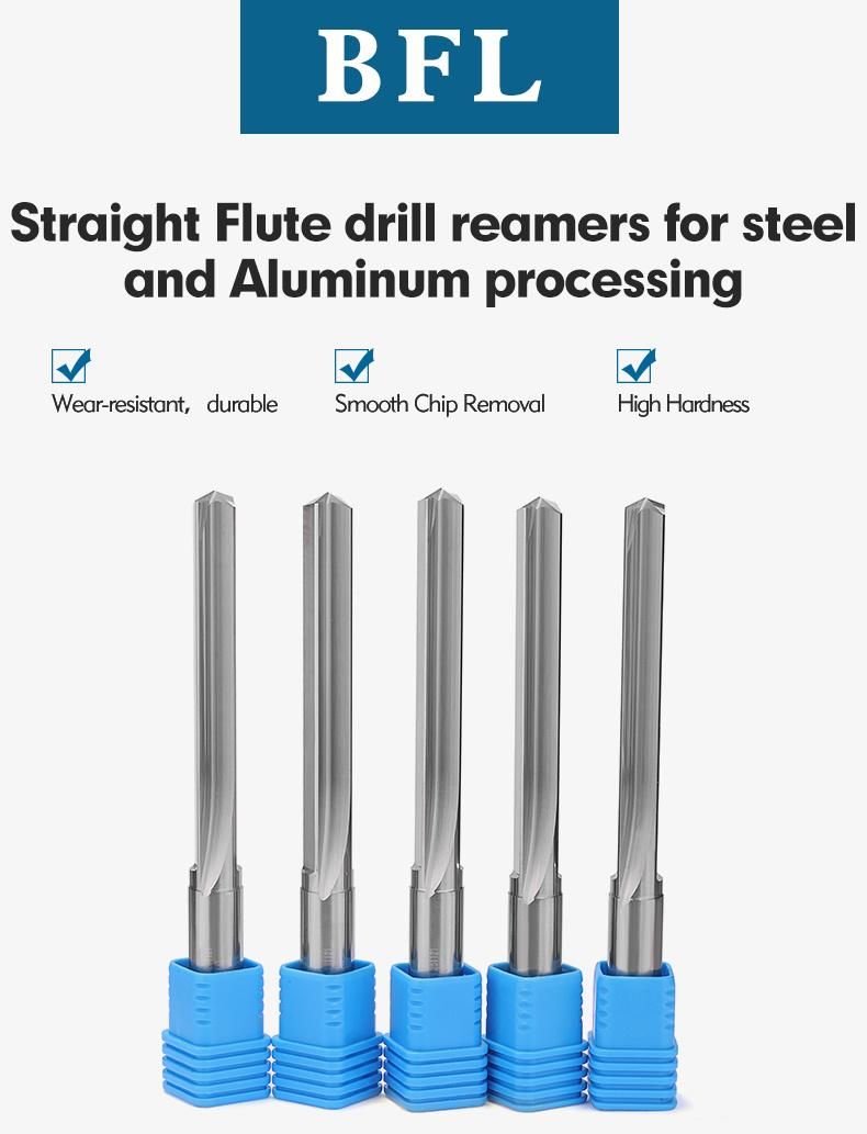 Bfl Carbide CNC 6 Flutes Straight Shank Reamer Chucking Engineering Milling Cutter Tool