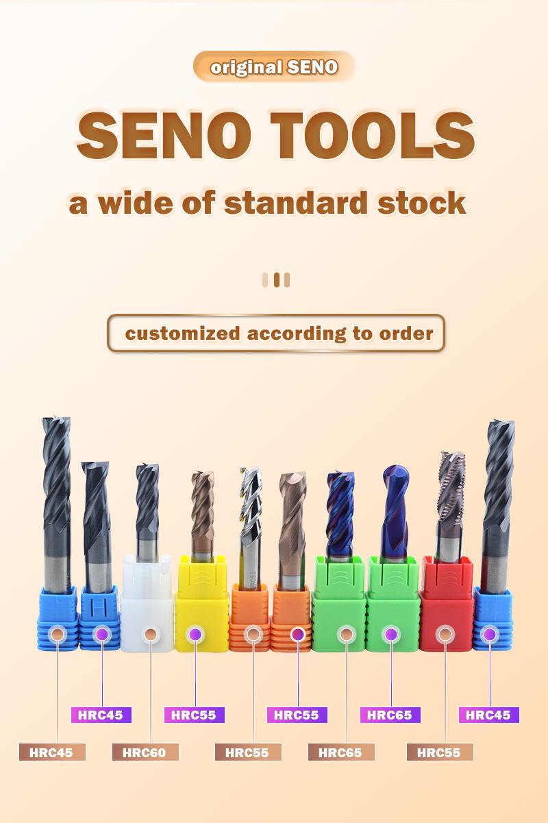 Seno Indexable Milling Tools Carbide Cutter Router Bits R0.1 R0.2 R0.3 R0.4 R0.5 R0.75