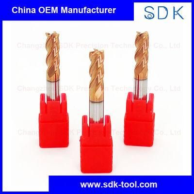 Tungsten Carbide 4 Flute Square End Mills Cutter for Stainless Steel