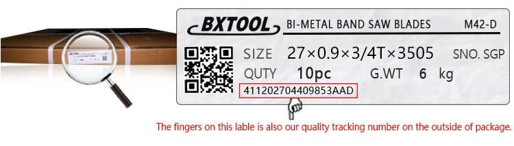 M42-D6a Band Saw Blade for Cutting Metal High Performance 27mm*0.9mm