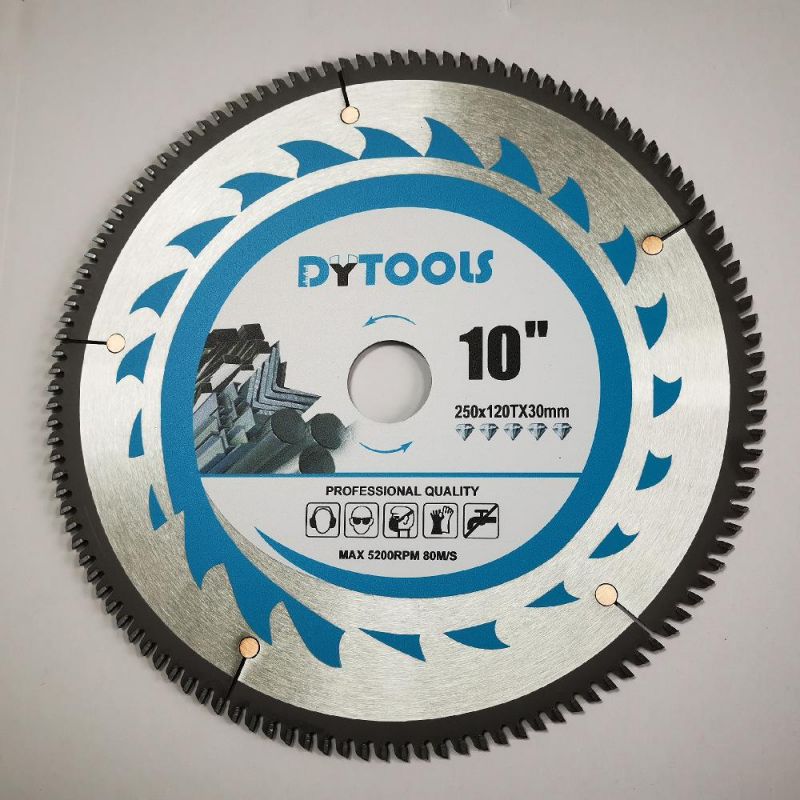 10" Tct Circular Carbide Saw Blade for Aluminium