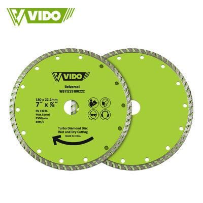 Vido 180mm 7 Inch Hot Press Gemstone Cutting Diamond Disc