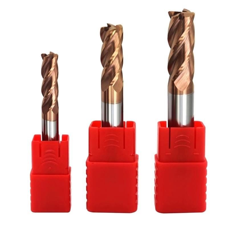 HRC45 Tungsten Carbide Flat End Mill Cutting Machine CNC Carbide Ball Nose End Mill