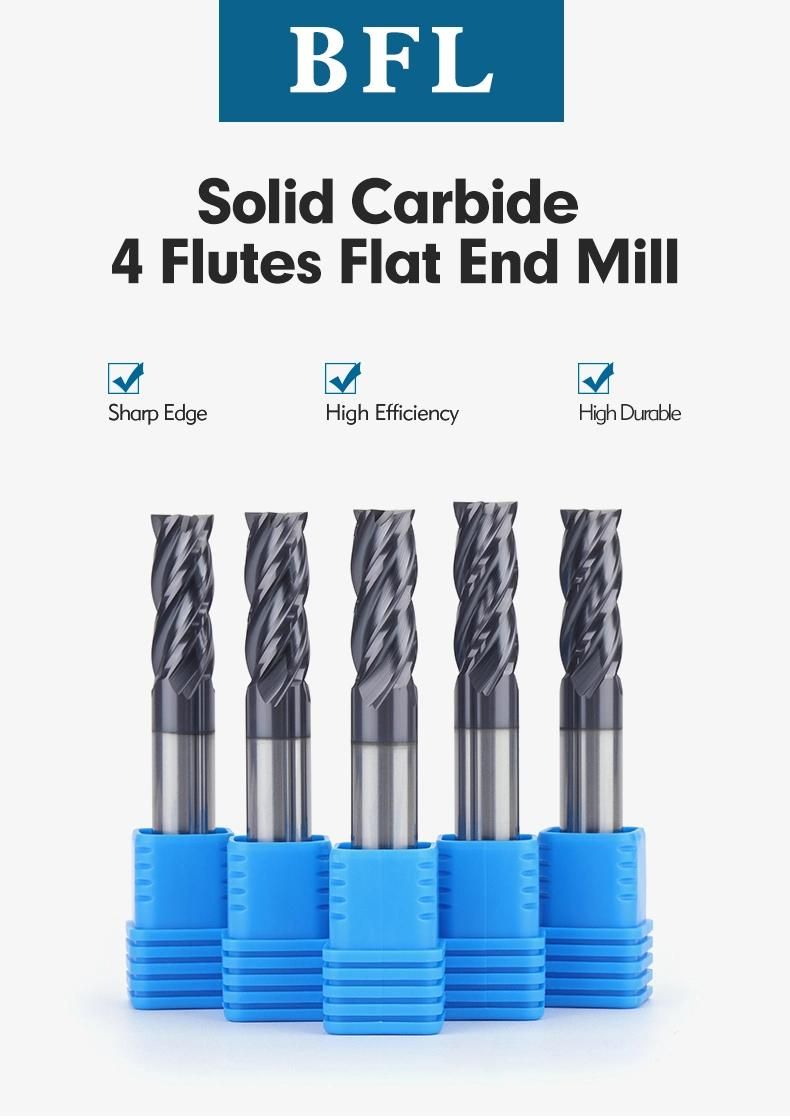 Bfl Carbide 4 Flutes Altin Coating Square End Mill