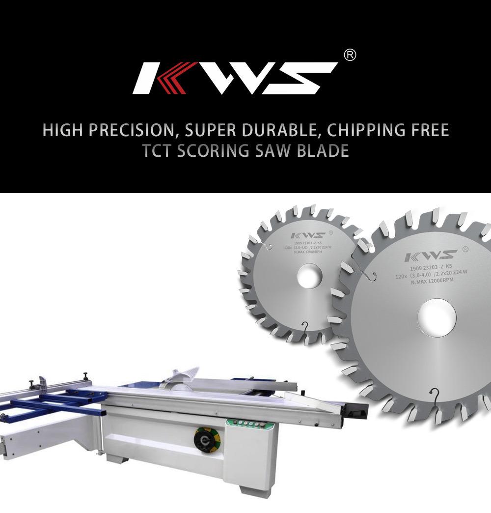 Kws Tct Carbide Adjustable Scoring Circular Saw Blade for Laminates and Wood Disc Saw Blade