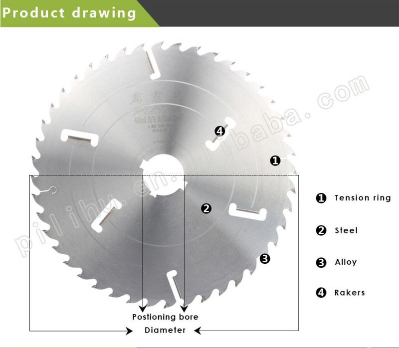 455mm Wood Circular Saw Machine Disc Oscillating Tool Blades with Raker