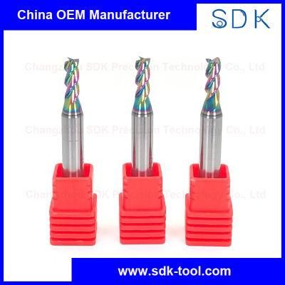 Customized 6mm Shank 3 Flute Dlc Coated Carbide End Mills for Aluminium