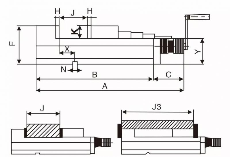 Precision Manual Modular Vise for Vice CNC Milling Machine Mr-Jx-130A