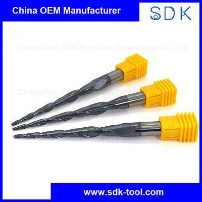 Solid Carbide 2 Flute Tapered Ball Nose End Mills CNC Router Bits