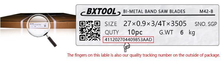 M42 HSS Reasonable Price and High Quality Cutting Bi Metal Band Saw Blade for Meat Bone