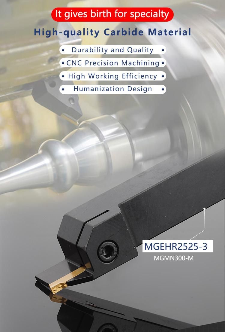 CNC Metal Lathe Cutting Tool Grooving Carbide Insert for Heat-Treated Hardened Steel Mgmn250-G