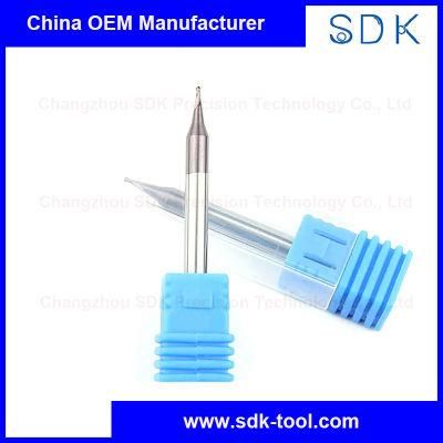 China OEM Manufacturer Micro Solid Carbide Ball Nose End Mills for Hardened Steels