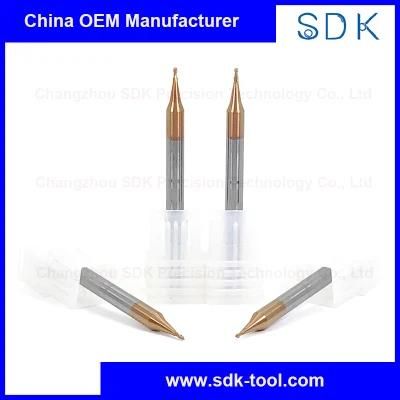 China OEM Manufacturer Micro Solid Carbide Ball Nose End Mills for Steels