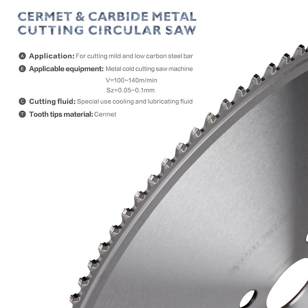 Industrial Cermet Tipped Saw Blade for Metal Steel Bar Cutting