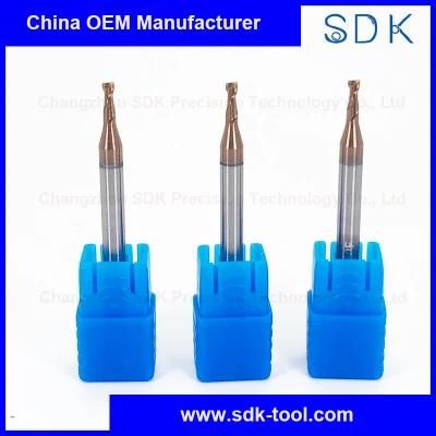 2 Flute Solid Carbide HRC60 Square End Mills for Steel