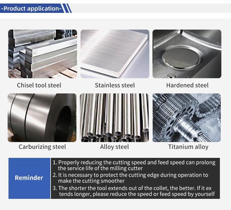 Easy to Operate and Wear Resistant Four Slot Milling Cutter Carbide End Milling Cutter