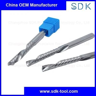 OEM Manufacturer Solid Carbide Down Cut Single Flute Woodworking End Mills