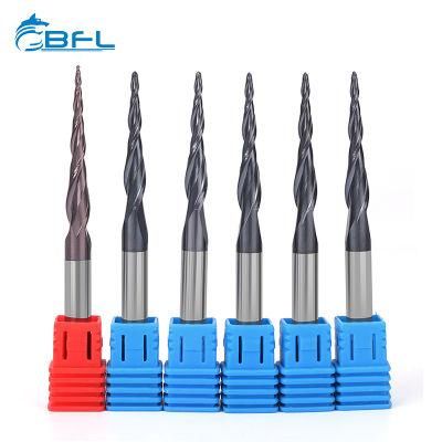 Bfl Solid Carbide Wood Router Bits Taper Ball Nose Endmill HRC55 Bull Nose Milling Cutter for Woodworking