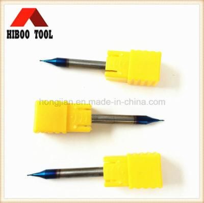 High Precision 2flutes Blue Nano Coating Micro End Mill