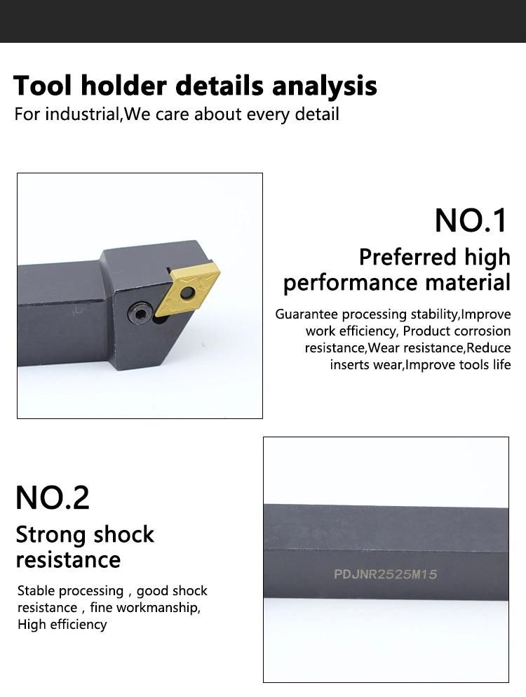External Turning Tool Toolholder Pdjnr2020m15 Pdjnr2525m15 for Carbide Insert Dnmg15