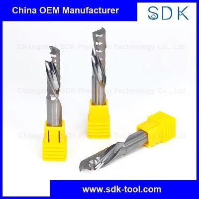 Solid Carbide Single 1 Flute Compression End Mill Bits for Woodworking MDF