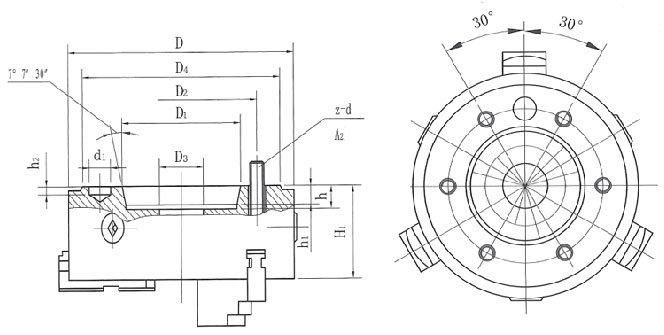 Hot Sale K11A2 Short Taper 3 Jaw Self Centering Manual Lathe Chuck