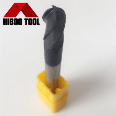 Carbide 4 Cutting Flutes Ball End Milling Cutter