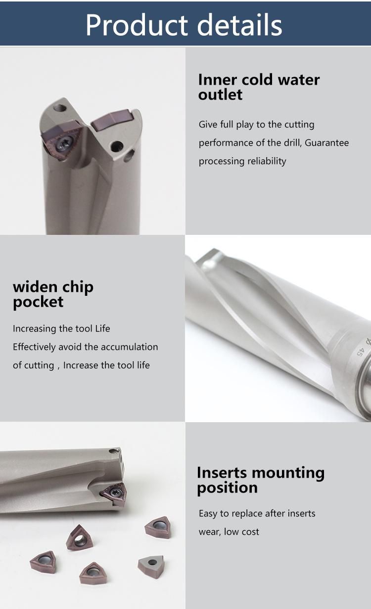 CNC Lathe Cutting Tool Indexable Cemented Cemented Somt Series U Drill Insert Somt150510