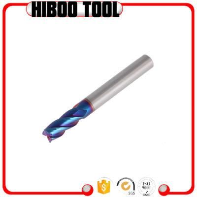 65HRC Blue Nano Coating Super Performance Carbide End Mill