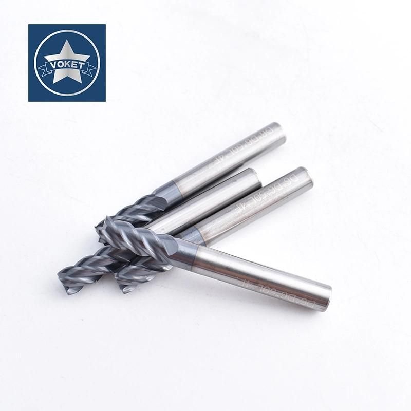 60° Solid Tungsten Carbide End Mill 4 Flutes Square Mills Miling Cutter HRC60 1mm 1.5mm 2mm 2.5mm 3mm 4mm 5mm 6mm 8mm 10mm 12mm