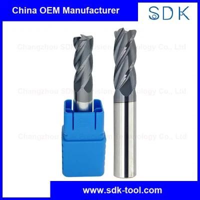 China Honest Manufacturer Solid Carbide Corner Raduis 4 Flutes Milling Cutter Tools for Steel