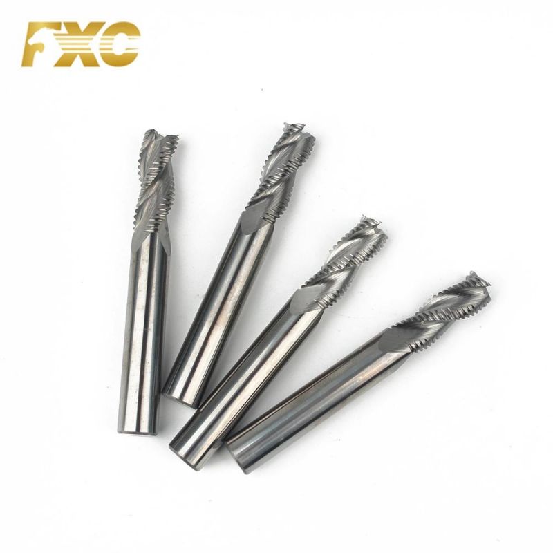 Carbide 4 Flutes Roughing Profile End Mill Cutter for Aluminum