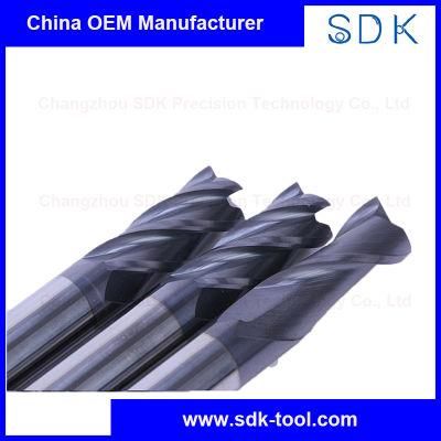 Solid Tungsten Carbide Flat Square End Mill Milling Cutter for Steels