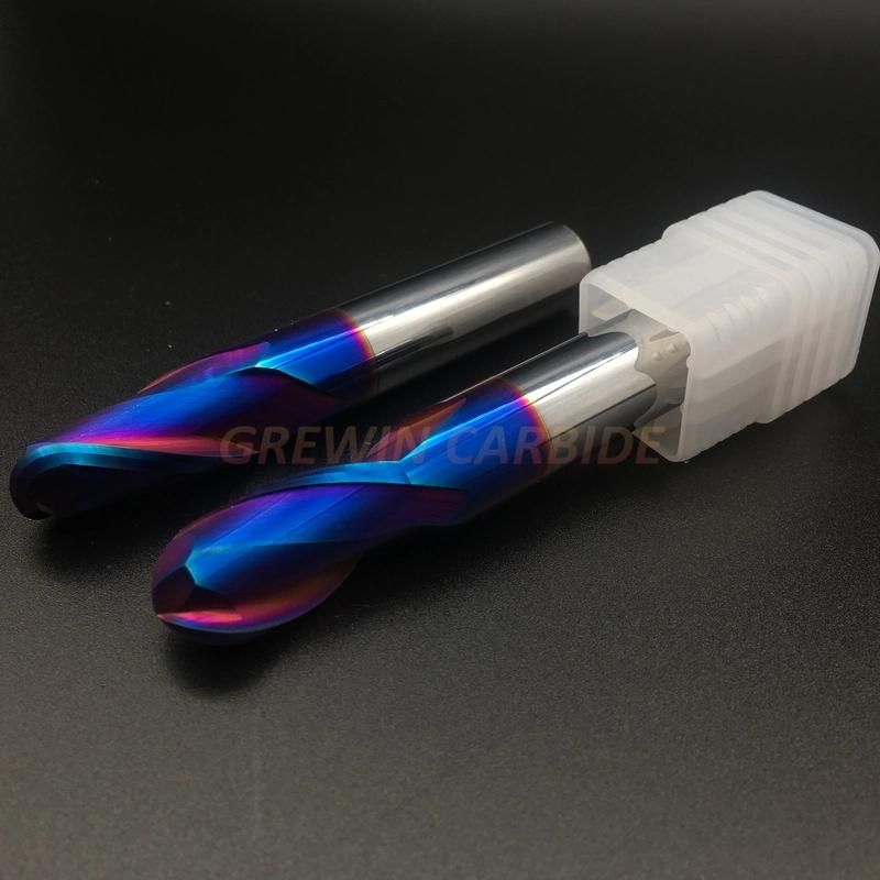 Gw Carbide- End Mills Ballnose Head with Tizin Coating